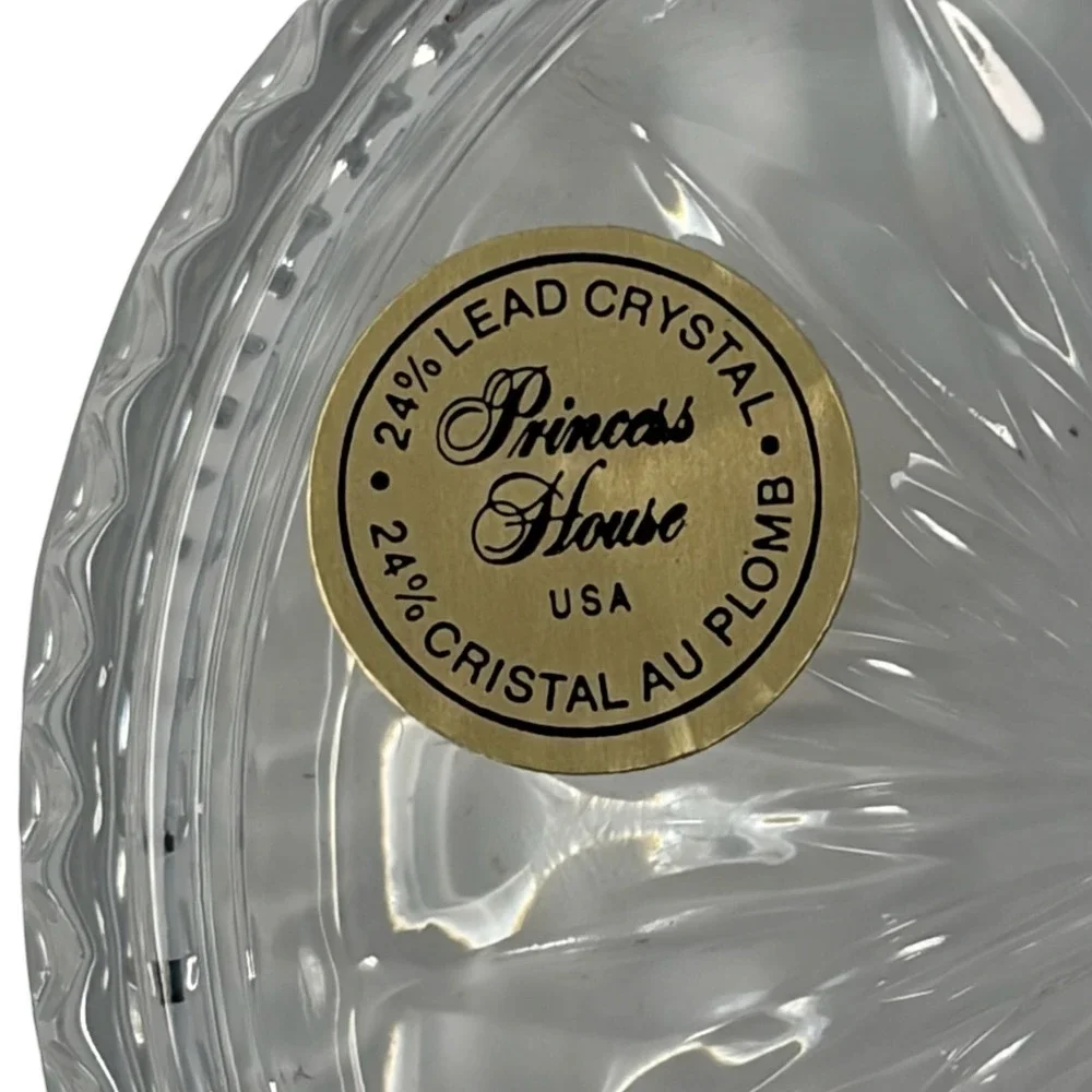 Vintage Princess House 876 Lead Crystal Coasters Set 6 Original Box USA 24% Lead